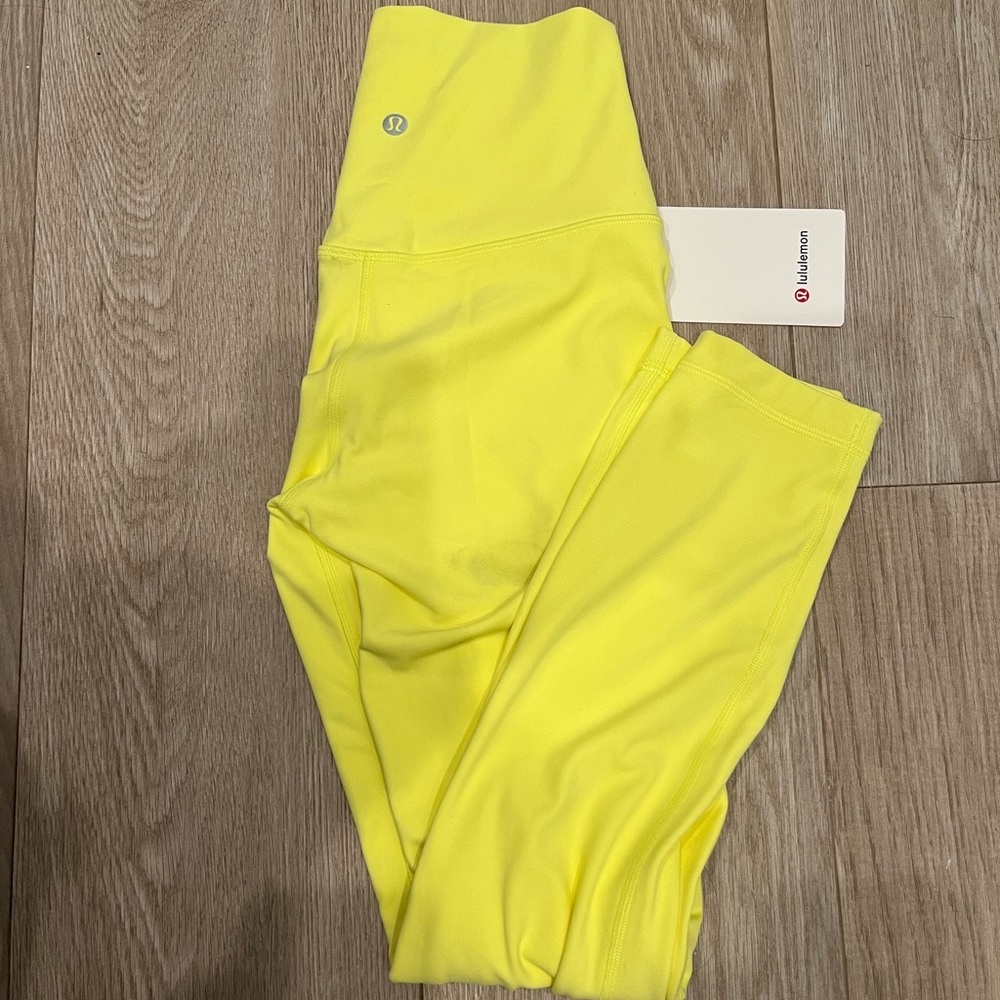 lululemon align high-rise leggings 25” - electric lemon size 4